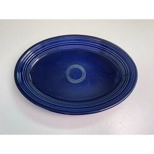 Fiesta Oval Serving‎ Platter Cobalt Blue Ceramic Dinnerware Dish USA